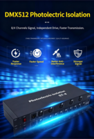 Amplificateur de signal RDM intelligent, 4 canaux d'entrée, 12 canaux de sortie, amplificateur à isolation optoélectronique pour spectacle d'éclairage de scène