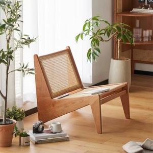 Fauteuil de relaxation en rotin et bois pour balcon d'hôtel moderne, mobilier de maison en gros, fauteuil de salon en osier pour le loisir - Product Image 4