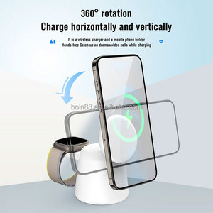2025 nuevo <span class=keywords><strong>cargador</strong></span> inalámbrico de <span class=keywords><strong>15</strong></span> vatios CE ROHS FCC portátil fuerte magnético 2 en 1 estación de carga para reloj iPhone <span class=keywords><strong>Samsung</strong></span> - Product Image 4