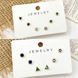 Pendientes Pequeños <span class=keywords><strong>de</strong></span> Circonita CH-LAE0838, Pendientes Pequeños <span class=keywords><strong>de</strong></span> Corazón <span class=keywords><strong>de</strong></span> Cobre, Pendientes Pequeños <span class=keywords><strong>de</strong></span> Estrella/<span class=keywords><strong>Tortuga</strong></span> para Mujer, Pendientes <span class=keywords><strong>de</strong></span> Botón Chapados en Oro - Product Image 2