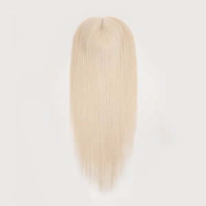 Topper rubio con clip para mujer, base de seda 6*7, mono lace, para cabello humano virgen europeo ruso. - Product Image 6
