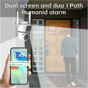 Caméra de sécurité PTZ Tuya 8MP à double objectif, extérieure, 4K HD, double écran, <span class=keywords><strong>surveillance</strong></span>, caméras WiFi 2.4G et 5G avec vision nocturne couleur - Product Image 4