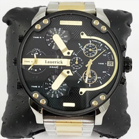 Montre de sport pour homme de marque haut de gamme, double fuseau horaire, multifonctionnelle, en acier inoxydable, étanche, à quartz