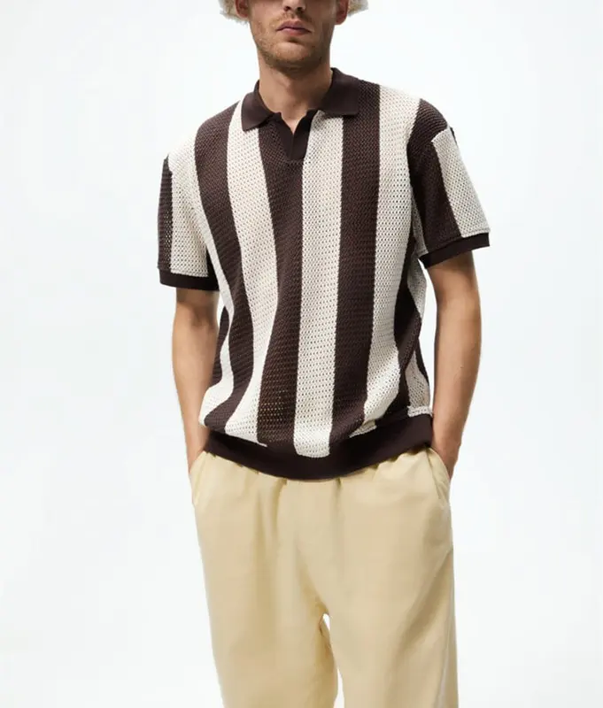Erkek T-shirt polo GÖMLEK 100% pamuk erkekler boy örme polo erkek t-shirtü