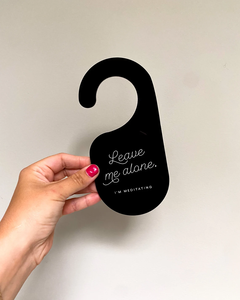 ที่แขวนประตูกระจกสีทองอะคริลิคสีขาว<span class=keywords><strong>3D</strong></span> ตามสั่งไม่รบกวนสัญญาณโปรดเคาะประตูสำหรับงานแต่งงาน - Product Image 4