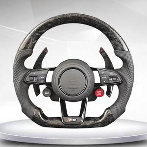 <span class=keywords><strong>Volant</strong></span> en fibre de carbone forgé pour <span class=keywords><strong>Audi</strong></span> <span class=keywords><strong>A3</strong></span> A4 A5 A6 A7 Q5 Q7 S4 S5 RS6 avec leviers de vitesses en carbone, démarrage/arrêt et sélection de mode de conduite - Product Image 1