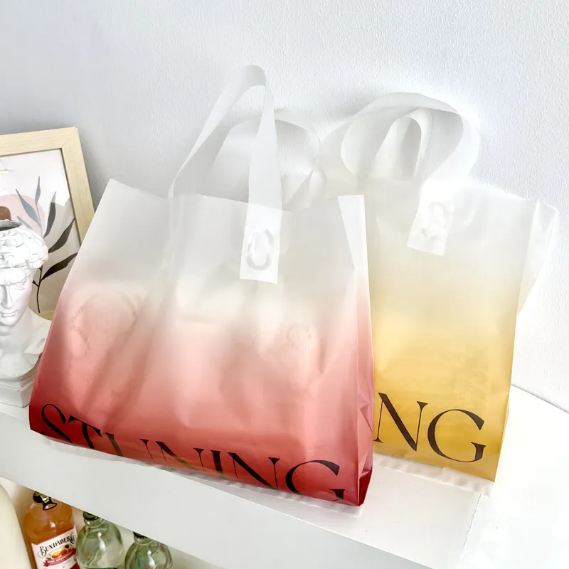 Ldpe hdpeショッピングバッグ高品質ビニール袋衣料品ショッピングバッグロゴ付き工場価格セット