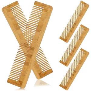 Экологически чистая бамбуковая деревянная Массажная расческа для волос ручной работы деревянная расческа для волос дешевая бамбуковая Расческа с логотипом на заказ для отеля