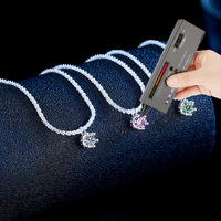S925 Sterling zilveren Moissanite hanger ketting lichte luxe ketting zeshoekige vorm dames Valentijnsdag cadeau sieraden