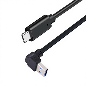สายเคเบิล LUNG KAY แบบ Type-C ยาว 2 เมตร รองรับการชาร์จเร็ว 3A ถ่ายโอนข้อมูล 10Gbps หัวงอ 90 องศา USB3.0 สายหุ้ม PVC สำหรับโทรศัพท์มือถือ - Product Image 1