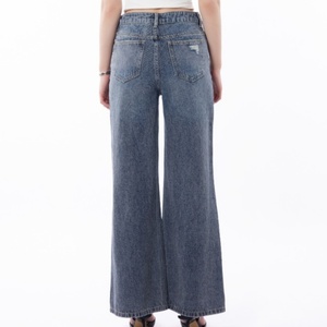 Jeans décontractés pour femmes, personnalisation OEM, nouveaux jeans baggy pour femmes, vente chaude, lavage camouflage, jambe large, tendance - Product Image 3