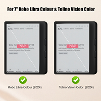 Étui Kobo Libra Colour (2024) avec fonction veille, coque magnétique en TPU, double stratification, dragonne, pour tablette e-book 6 pouces (17x15,5 cm)