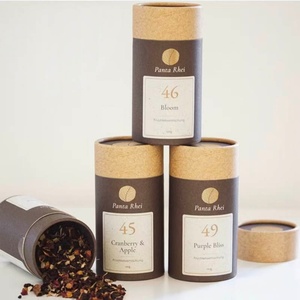 Biodegradable Skincare Vitamin Canister Packaging Gummies Supplement Paper Tube Small Pill <b>Container</b> for Pill Food Grade Tea Can - Product Image 2