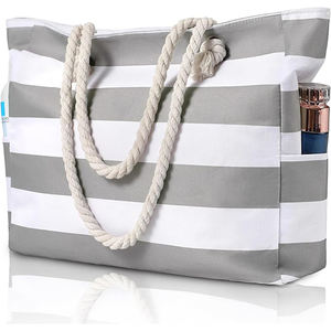 Free Sample Wholesale <b>Women</b> Printed Eco-Friendly Summer <b>Beach</b> Tote <b>Bag</b> Fringe Canvas Cotton Travel Holiday Shoulder Handbag - Product Image 5