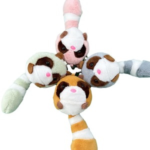 Stuffed Animal Raccoon Long Tail Bear Plushie Keychain Pendant Cute Bag Purse Charm Keychain for Claw Machines
