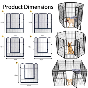 Clôture pour animaux de compagnie en panneaux de grillage soudé robuste, revêtement poudré, certifiée CE ISO, vente en gros directe d'usine, personnalisable avec logo et dimensions OEM - Product Image 2