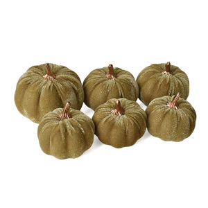 Fabric and Black-gold Pumpkins Assorted Size Decoration for Fall Home Farmhouse Harvest Thanksgiving Valentine's Day Decorative - Product Image 4