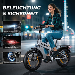 Vélo électrique pliable à pneus larges de 20 pouces, 750 W de puissance maximale, 48 V 13 Ah, autonomie de 120 km, double suspension, Shimano 7 vitesses, IP65, UE, livraison en 3-7 jours - Product Image 5