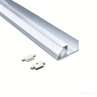 Vente flash : profilé en aluminium extrudé industriel personnalisé 37*18 mm, profilé LED encastré pour éclairage de meuble LED