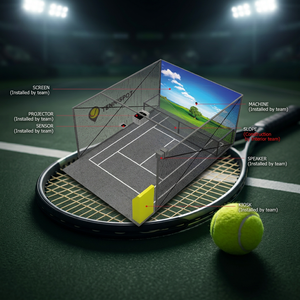 Simulador de tenis para interiores, máquinas de tenis, simulador de tenis, máquinas de entrenamiento de tenis, jaula de bateo, simulador de béisbol para interiores con pantalla - Product Image 5