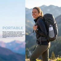 Bouteille d'eau souple pliable JADE pour activités de plein air 150 ml – Course à pied, cyclisme, randonnée – Portable, type compression, valve à morsure en TPU