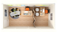 Espace de bureau temporaire préfabriqué pliable et économique, favorisant une construction durable à faible coût