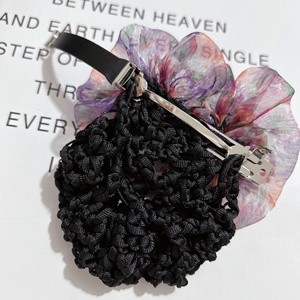 Accessoires pour <span class=keywords><strong>cheveux</strong></span> cravate cristal fleur casquette bande strass barrette rose pince à <span class=keywords><strong>cheveux</strong></span> tresse wrap noir maille queue de cheval chignon <span class=keywords><strong>filet</strong></span> à <span class=keywords><strong>cheveux</strong></span> - Product Image 2