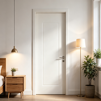Puerta Universal de Madera Sólida con Aislamiento Acústico, Diseño Minimalista, Garantía de 3 Años, Puerta Exterior de Apertura Plana Personalizada sin Pintura