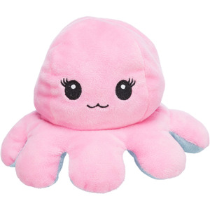 Juguete Reversible para Mascotas con Sonido de Pulpo, 19 cm, Azul con Ribete Rosa - Product Image 3
