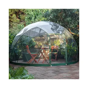 2020热销透明夏季PVC封面圆顶屋帐篷绿色的房子外面的花园