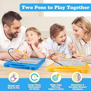 Magnetische Tekentafel Grote Magneet Doodle Bord Met Pen En Dot Kralen Kleur Vorm Patroon Art Pad Montessori Reizend Speelgoed - Product Image 3