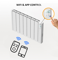 Pemanas Panel Listrik Grosir dengan Timer Digital yang Dapat Diprogram, Pemanas Panel Inframerah Keramik Aluminium untuk Pemasangan di Dinding