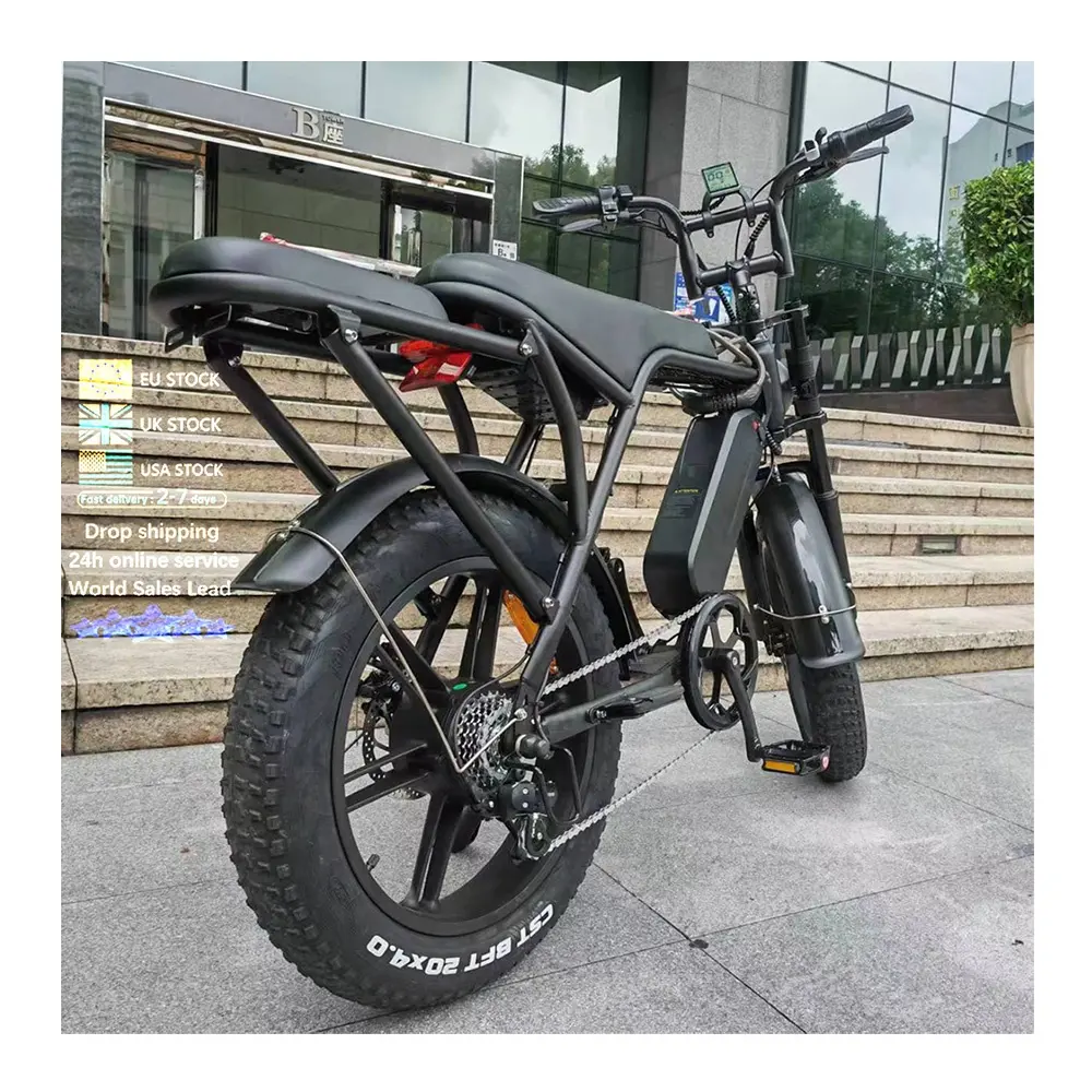 20 inç fatbike elektrikli bisiklet aile kargo ebike 48v 250W/750w lityum pil elektrikli motosiklet OUXI V8 elektrikli bisiklet