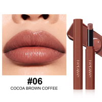 Ensemble de 6 rouges à lèvres hexagonaux à pointe oblique, hydratant, longue tenue, rouge à lèvres velours crémeux, kit de maquillage cosmétique pour femmes