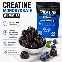 Gummies de Créatine Monohydrate OEM 5000mg par Portion Sans Sucre Nutrition Sportive Force et Performance