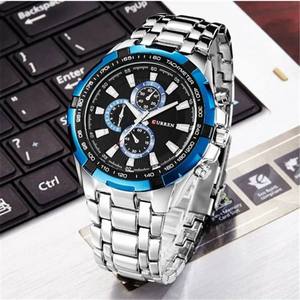 Nouvelle montre-bracelet à quartz pour homme Curren 8023, étanche, bracelet en acier inoxydable, cadran en verre, affichage à aiguilles, Haiou - Product Image 2