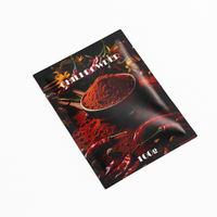 Sachet d'échantillon de poudre de chili 10g avec logo imprimé personnalisé Emballage thermoscellé Pochette étanche à l'humidité à plat Sac à trois joints latéraux