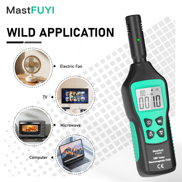 Portable Electromagnetic Field Radiation Detector 3-in-1 EMF Meter Magnetic/Electric/RF Fields Detection for Ghost