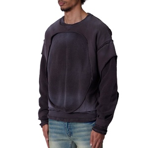 Fabricant de pulls pour hommes avec LOGO personnalisé Pull d'hiver en tricot vieilli à motif jacquard Pull vieilli déterré pour hommes - Product Image 2