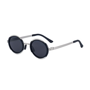 Gafas de sol polarizadas con montura redonda My-98326 para hombre, de metal negro y plástico, UV400, para conducir al aire libre, clase 2. - Product Image 1