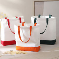 Sacs fourre-tout en toile de coton de qualité supérieure, durables, avec logo imprimé personnalisé, couleur unie, design sublimé, pliables et réutilisables