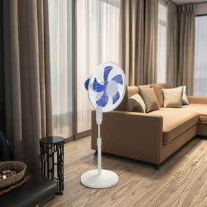 Ventilateur sur pied bleu de 16 pouces avec télécommande, 3 vitesses mécaniques, oscillant, hauteur réglable pour la maison et l'hôtel, vente en gros - Product Image 6