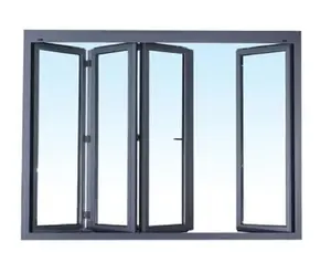 أبواب متأرجحة ألمنيوم عالية الجودة من الزجاج المقسى بالهواء النقي مسبقة الصنع وذات كفاءة في استخدام الطاقة