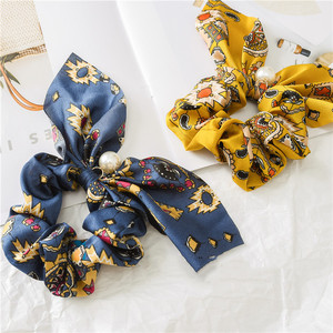 Mode filles accessoires fleur élastiques élastiques perle <span class=keywords><strong>cheveux</strong></span> cravates queue courte arc <span class=keywords><strong>cheveux</strong></span> chouchous pour les femmes - Product Image 5