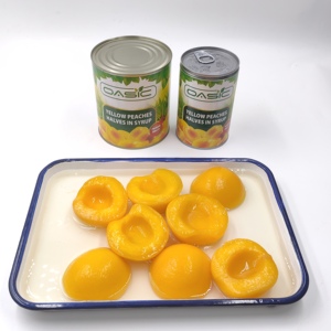 Usine chinoise en gros nouvelle saison pêche jaune mûre en conserve demi pêche jaune au sirop léger 425g - Product Image 1