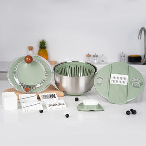 Grande 5L insalata Spinner essiccatore di plastica manuale per insalata di plastica (PC) per verde - Product Image 3