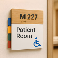 Plaque de porte personnalisée en acrylique pour bureau ou hôpital, lettres 3D en relief, signalétique de nom de pièce et de direction