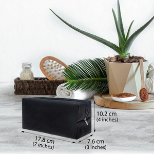 Canvas Pencil Case 17.8x7.6x10.2cm Zipper Closure School Office Use - Product Image 1