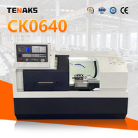 Tour CNC miniature TENAKS CK0640 220V, tour horizontal à banc plat avec fonction de fraisage, système de commande GSK