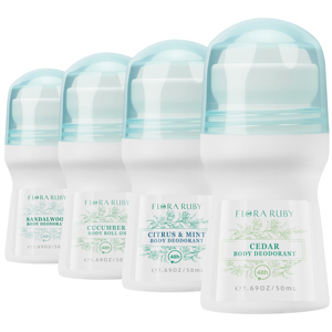 Déodorant Roll-On Herbal Flora Ruby 50ml Unisexe Longue Durée Protection 48H Multi-Senteurs - Product Image 1